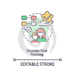 Discrete trial training concept icon