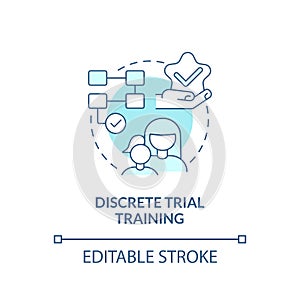 Discrete trial training concept icon