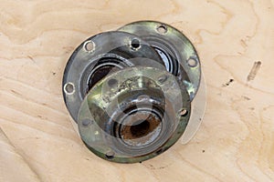 Discs and bearings for a tractor cultivator