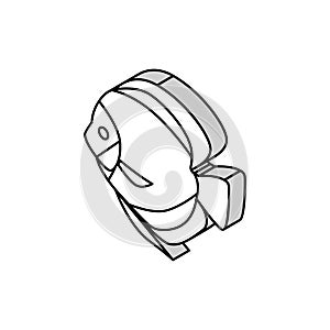 discus fish isometric icon vector illustration