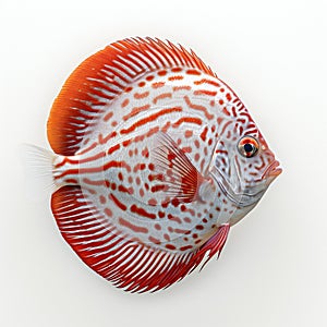 Discus fish on white background