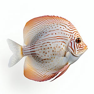 Discus fish on white background