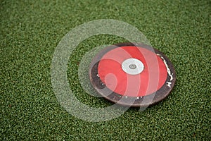 Discus on the grass