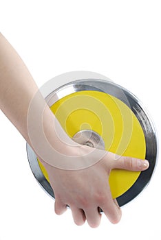 Discus in hand