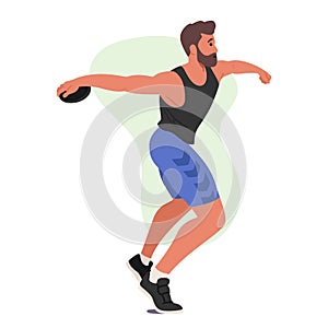 Discus Throwing Athlete Exhibits Powerful Rotational Technique, Precise Footwork, And Explosive Strength