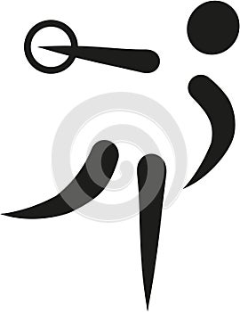 Discus throwing icon