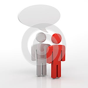 Discussion, blank speech bubble