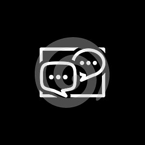Discussion Board Icon. Business Concept. Flat Design