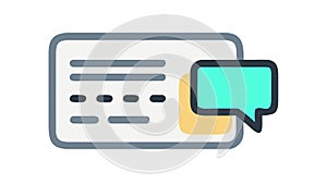 Discussion Chat Bubbles Icon, vector design Generative AI