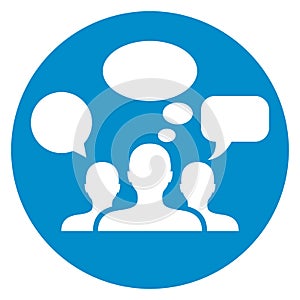 Discussion group vector icon