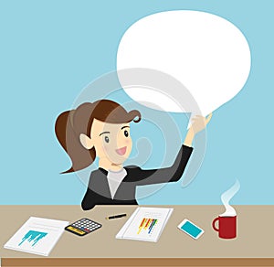 Discussion speech bubble business. Cartoon Vector Illustration