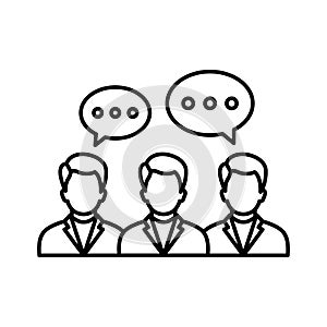 Discussion Vector Icon which can easily modify or edit photo