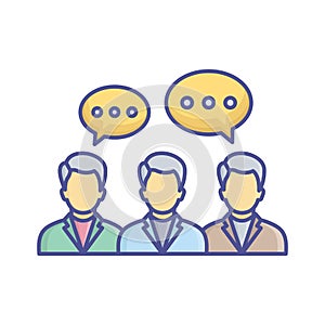 Discussion Vector Icon which can easily modify or edit photo