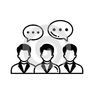 Discussion Vector Icon which can easily modify or edit photo