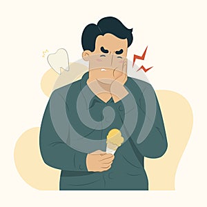 Disease concept toothache illustration