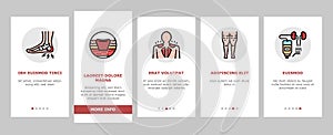 Disease Human Problem Onboarding Icons Set Vector