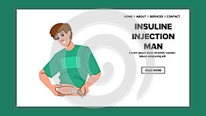 disease insuline injection man vector photo