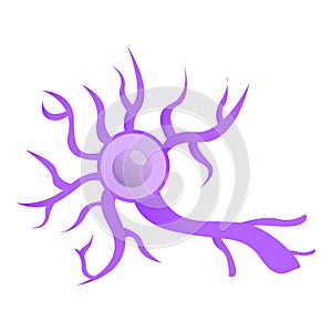 Disease neuron icon, cartoon style