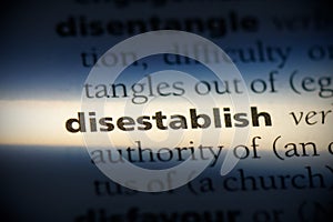 Disestablish