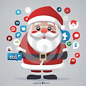 Nice Santa Claus on social networks photo