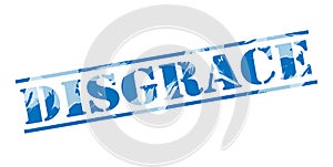 Disgrace blue stamp