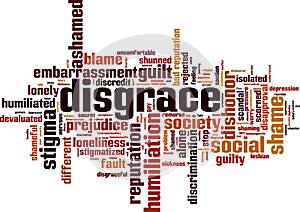 Disgrace word cloud
