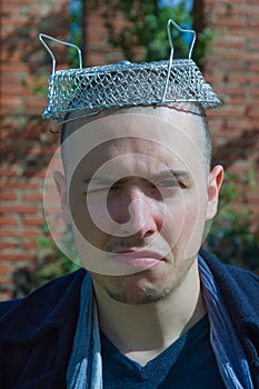 Disguised young Metallic Hat