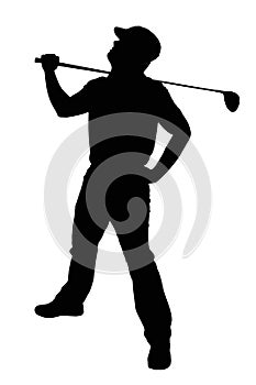 Disgusted Angry Golfer Series - Bad Tee Shot Club Over Shoulder