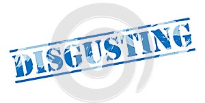 Disgusting blue stamp