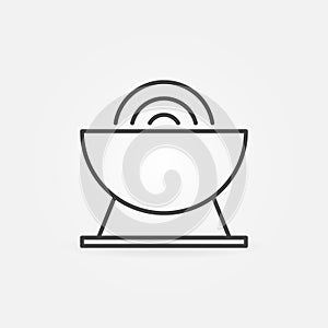 Dish Antenna linear vector concept minimal icon