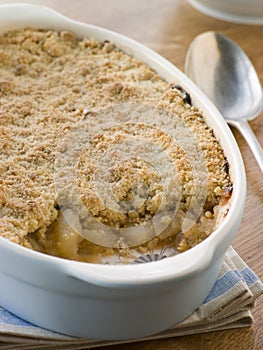 Dish of Apple Crumble