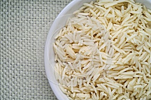 Dish of Basmati rice