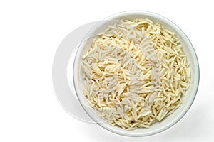 Dish of Basmati rice