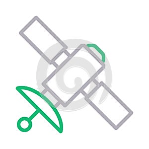 Dish colour line vector icon