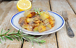 Dish from country style roasted potatoes