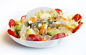 Dish of fresh mix salad