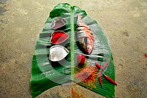 A dish of hilsa fish