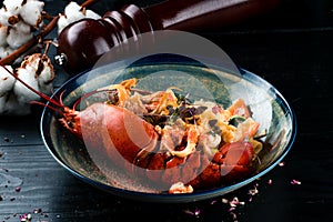 A dish of lobster