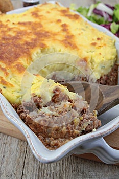 Dish of minced meat pie