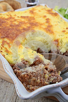 Dish of minced meat pie