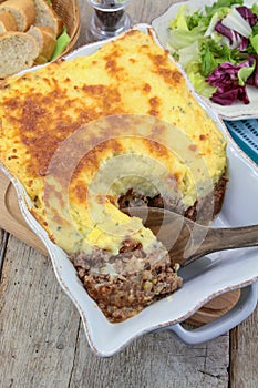 Dish of minced meat pie