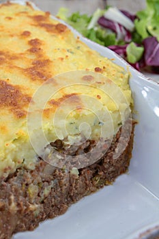 Dish of minced meat pie