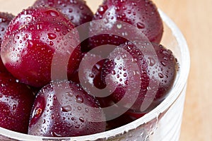 Dish with picota cherries photo