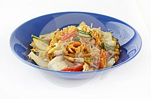 Dish of stir fried cellophane noodles