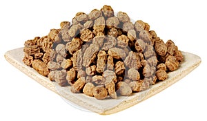 DISH OF TIGER NUTS CUT OUT