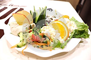 A dish of various salads - diet vegetables