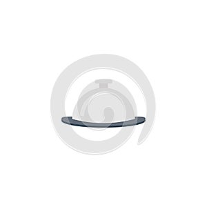dish vector colour line icon