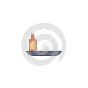 Dish vector flat colour icon