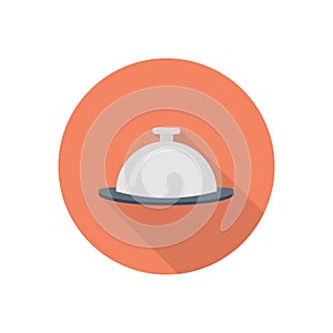 Dish vector flat colour icon
