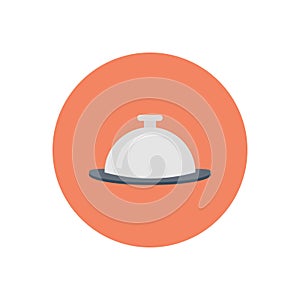 Dish vector flat colour icon